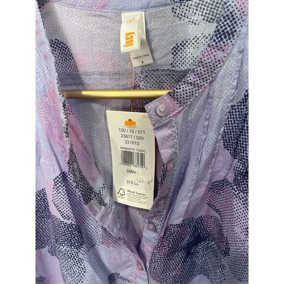 Lucy Floral Top M – Henley, Cotton, 3/4 Sleeve, NWT - Picture 5 of 9